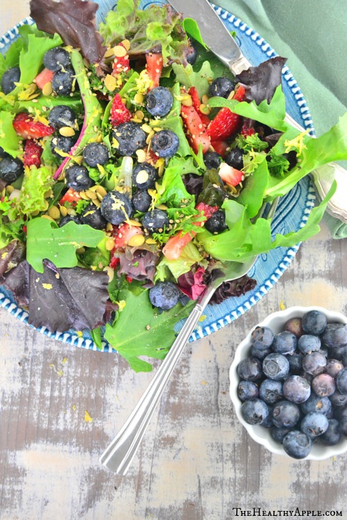 Blueberry-Salad-with-Coconut-Cilantro-Dressing-The Healthy Apple - Copy