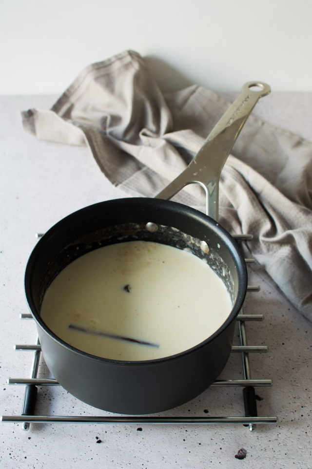 an image of a saucepan with cream and milk mixture